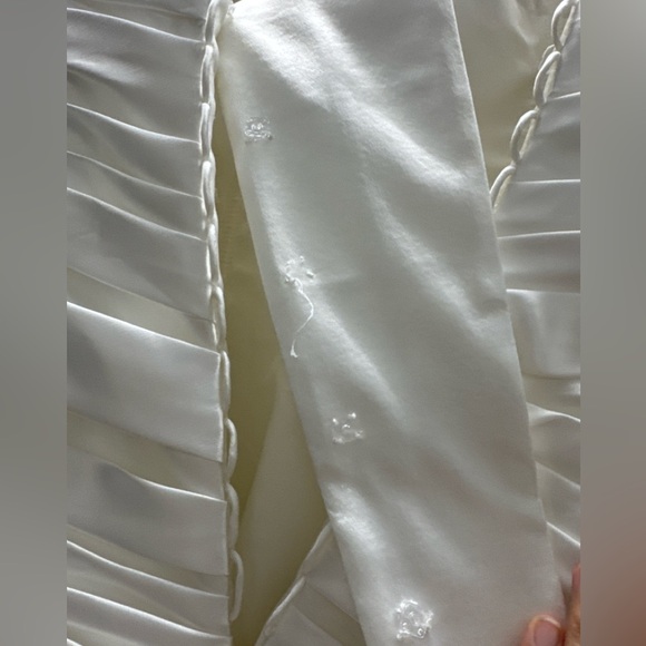 Madison Collection Ivory Satin Wedding Gown – Style 5519 – Size 8 – Corset Back - Picture 15 of 15